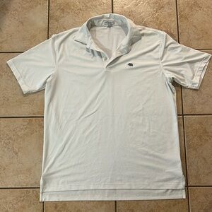 Peter Millar Summer Comfort Golf Performance Short Sleeve Polo Shirt White, Sz L